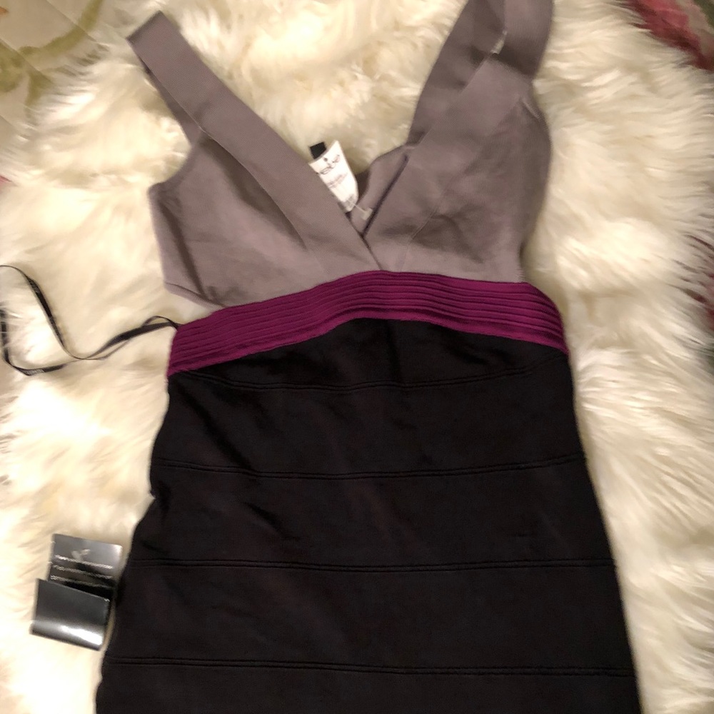 Bebe Retro Bodycon cut out dress